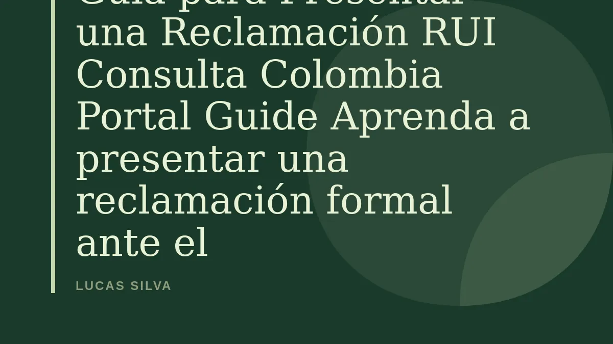 ¿Puntaje RUI Muy Alto? Guía para Presentar una Reclamación
